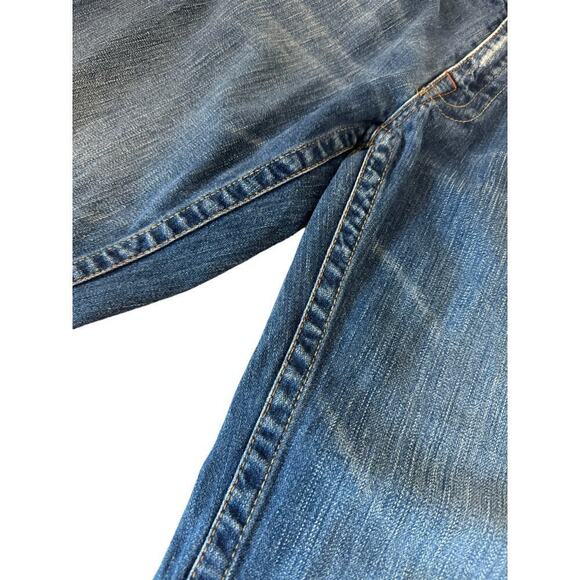 Vintage‎ Y2K TRUE RELIGION Joey Distressed Denim - Wide Leg Jeans - size 36x34 - Picture 14 of 16
